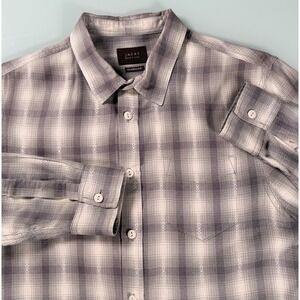 JACHS New York Flannel Shirt Men's M Classic Fit Gray Plaid DadCore
